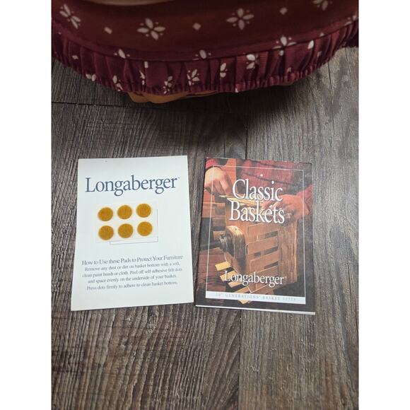 Longaberger 10" Generations Basket Set Lid Americana Liner Product Card # 13773 - Picture 2 of 6